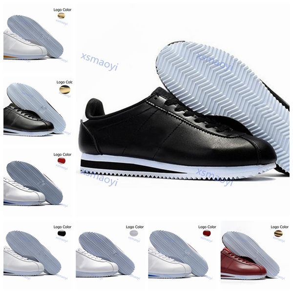 

new cortez shoes men and women casual sports shoes sports leather original cortez super moire walking casual shoes 36-45, Black;red
