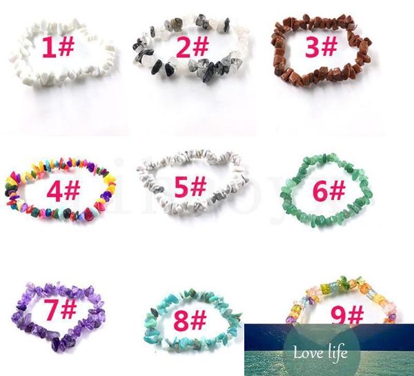 

healing crystal sodalite chip stretch natural mixed gemstone chakra fashion bracelet lover bracelets dc442, Black