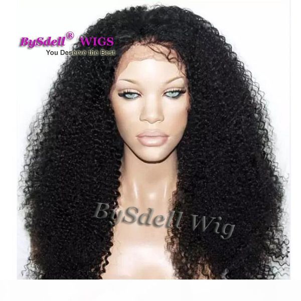 

glueless heat resistant natural black dark brown afro kinky curly synthetic lace front women wigs #1#2 color hair front lace wig