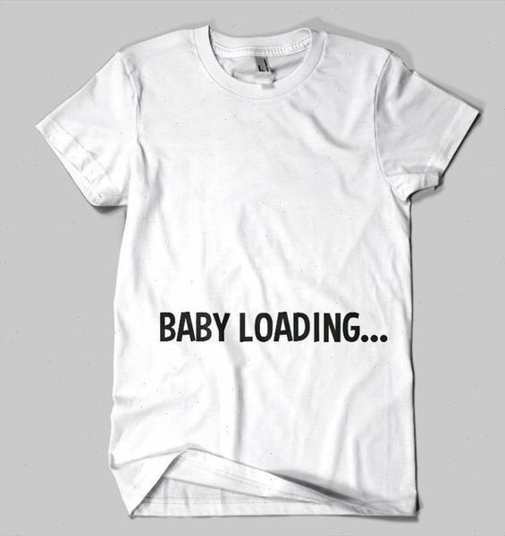 

women tshirt baby loading letter print cotton casual funny shirt for lady black white tee hipster street wear zt203 108