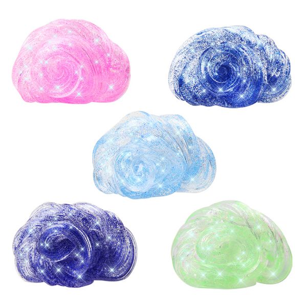 

decompression toys kid toys creative star clay stained liquid glass crystal clear playdough 2020 sell venting toys