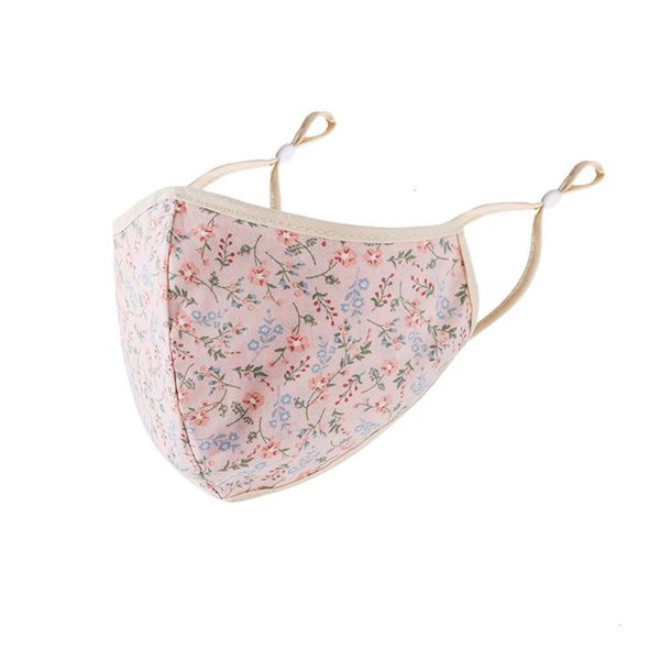 

protect adjustable washable print floral safet cotton mask windproof mouth-muffle proof