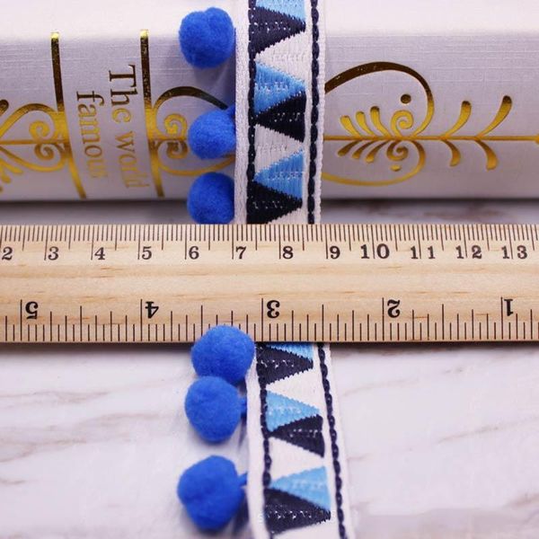 

1yards lot pompom fringe trim fabric tassels fringe lace trimmings with pompom for curtains decoration diy sewing accessories h jllhot