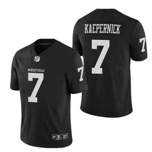 

men's #imwithkap #7 colin kaepernick im with kap american football jersey stitched, Blue;black