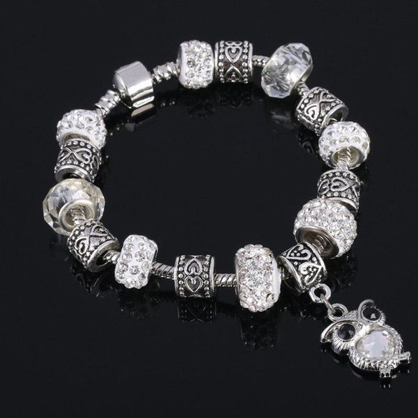

2016 sales of european style charm crystal pearl bracelet diy fashion women 925 women's pan bracelets sqchxy