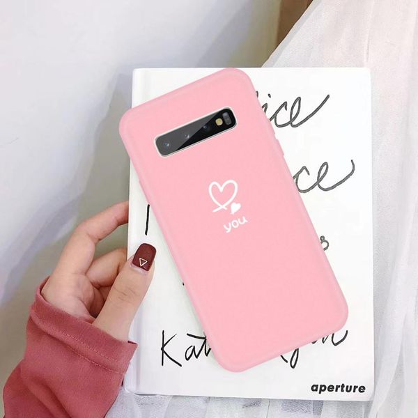

for galaxy s10 love heart you pattern frosted tpu protective case