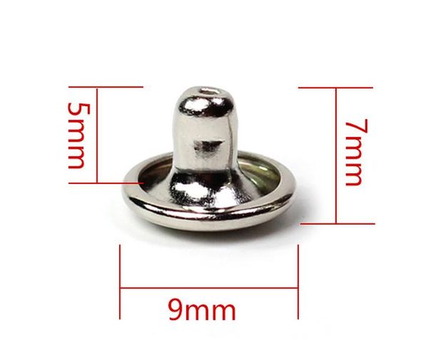 

новые 100 шт. кожаные заклепки металлического серебра круглые двойные заклепки швейная голова панк ремешок браслел одежда декоративная закле