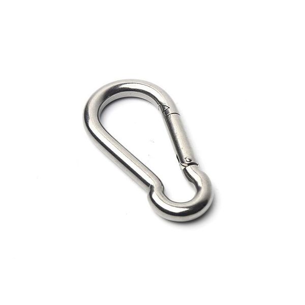 

1pc 304 stainless steel spring carabiner snap hook keychain quick link lock buckle m4-m7 qyldnw