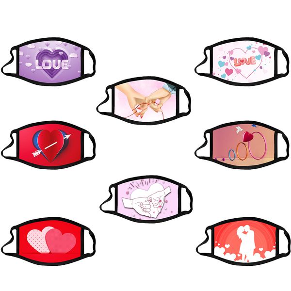 

valentine mask designer face masks cotton dustproof prints ring red lover washable party appointment masks