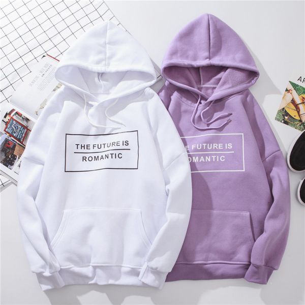 

new winter women's hoodie sweatshirt woman harajuku blackpink kawaii letter singlet pullover white oversized hoodie white sh190911, Black