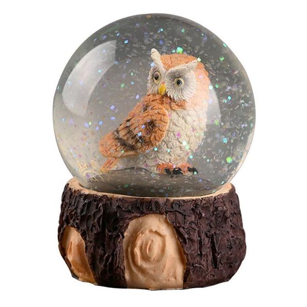 

glass ball decoration, one piece, nordic owl crystal ball creation decoration (random style