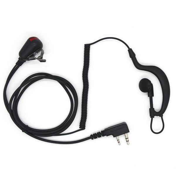 

walkie talkie earphone pled light headset microphone k port earpiece