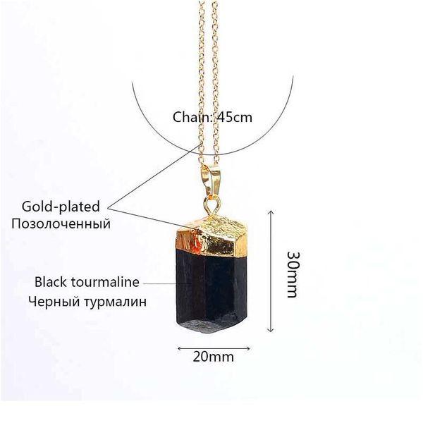 

black tourmaline pendant irregular raw healing crystal necklace black stone pendant druzy jewelry natural chakra stone qylvbx