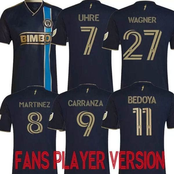 

22 23 philadelphia union soccer jerseys home for u" kit 2022 2023 mls uhre martÃ­nez carranza bedoya mbaizo santos wagner fontana footba, Black;yellow