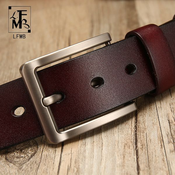 

lfmb]leather belt men belt for men cow genuine leather strap designer belts male ceinture homme high genuine leather belt 201110, Black;brown