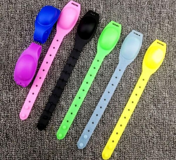 

storage bottles & jars 10pcs wristband hand dispenser adjustable cleaning lotion portable bracelet pumps1