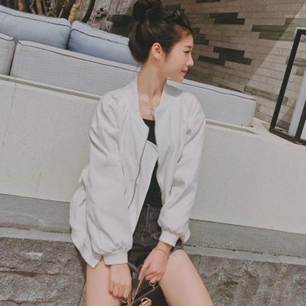 

2020 bomber jackets women new women's basic jacket fashion windbreaker outwear female coat1, Black;brown