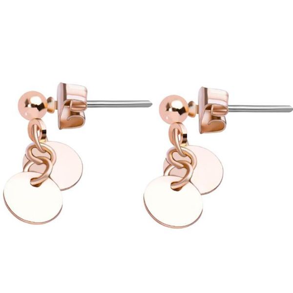 

dangle & chandelier elegant vintage rose golden small round mirror earrings for women alloy geometric earings fashion jewelry gifts, Silver