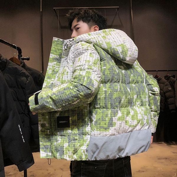 

men's winter jacket coats korean style casual thick warm winter parkas jackets male hooded coat 2020 new men outwear windbreaker, Black