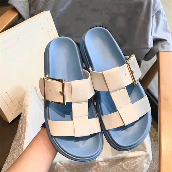 

woman slippers fasion women's casl flat clip toe slippers soft leater ladies slip on woman comfort eac summer soes ig size#835444000, Black