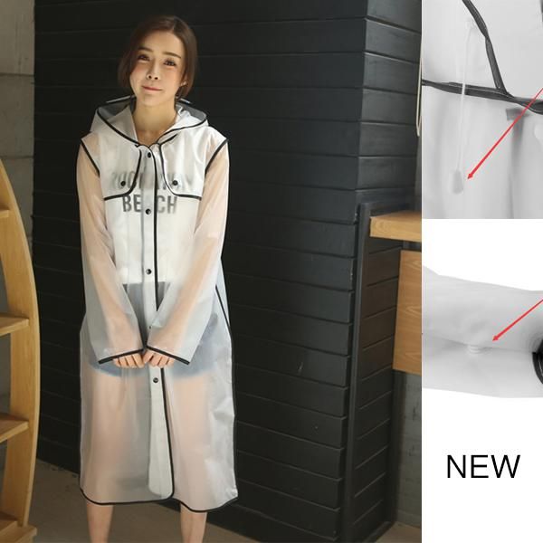 

geekinstyle new fashion women's transparent eva plastic girls raincoat travel waterproof rainwear poncho outdoor rain coat sqcmnw