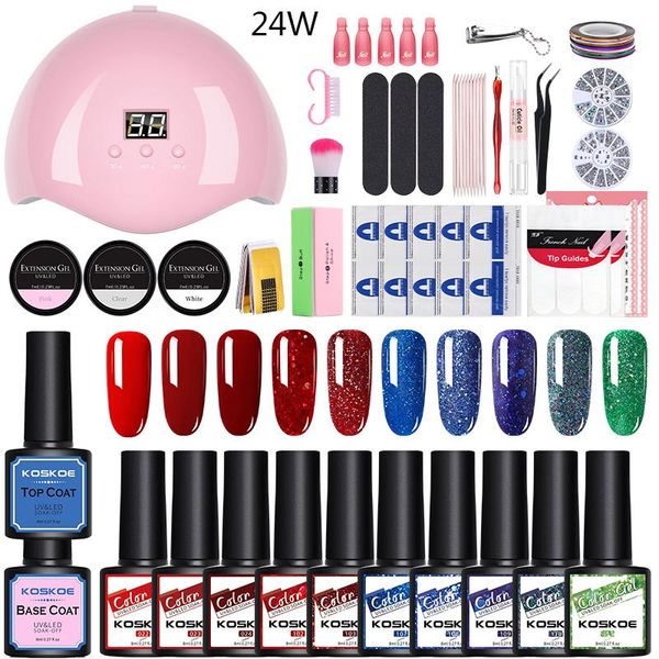 

nail art kits koskoe gel set uv led dryer kit for design polish professional tool