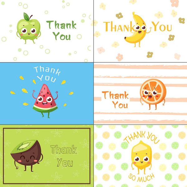 

6 шт. спасибо карты с конвертами пользовательские открытки на день рождения приглашения заметки пустой внутри 6x4 поздравительные открытки о