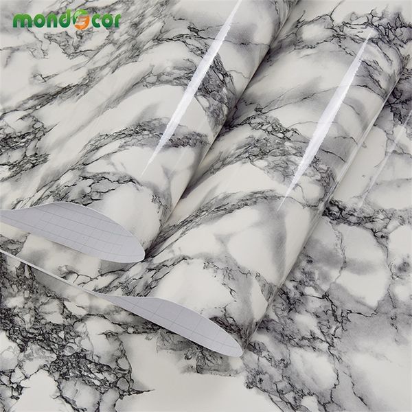 3m mármore impermeável vinil autoadesivo auto adesivo adesivo de papel de parede moderno para cozinha armário sala de estar adesivos de parede 201202