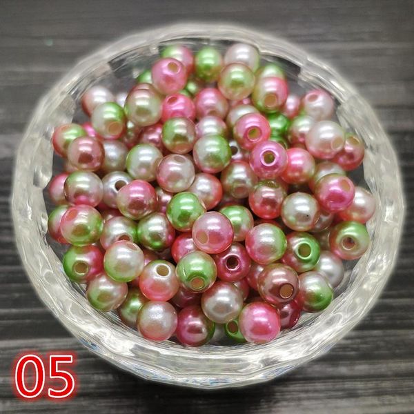 

diy4 / 6/8 / 10 мм круглый имитация радуга цвет пластик abs жемчужные бусины для ювелирных изготовление аксессуары diy4 / 6/8 / 10 мм круглы