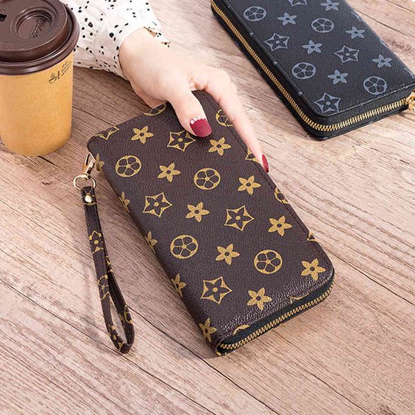 

wallets bags handbags women's long 2021 simple fashion large capacity zipper handbag mobile bag, Red;black