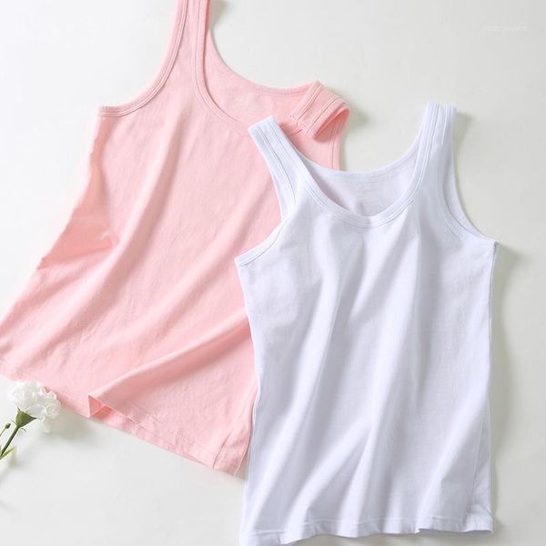 

camisoles & tanks summer cotton women ladies tank for combed vest female girls 1, Black;white