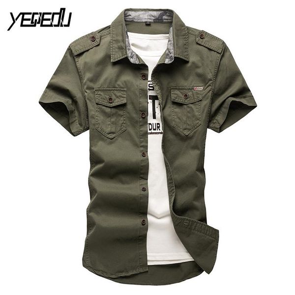 

#4704 men shirt short sleeve fashion cottton summer 2020 mens shirts khaki/army green chemise homme mens clothing l-5xl, White;black