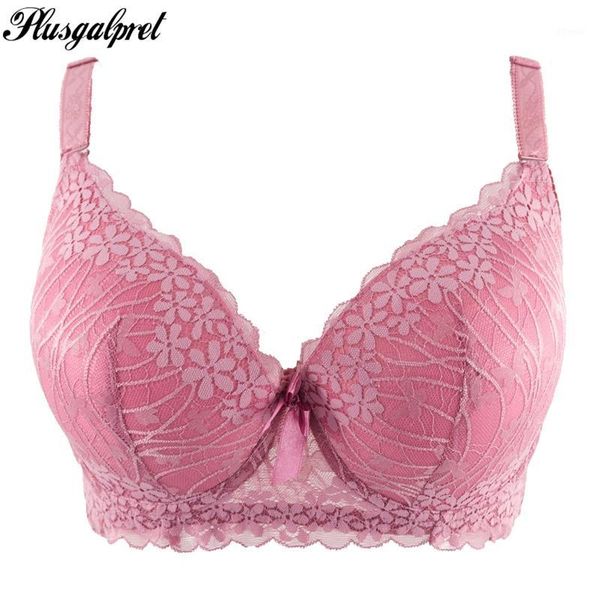 

bras plusgalpret 2021 spring summer arrival push up lace bra underwire lingerie underwear big sizes 40d 42d 44d 46d1, Red;black
