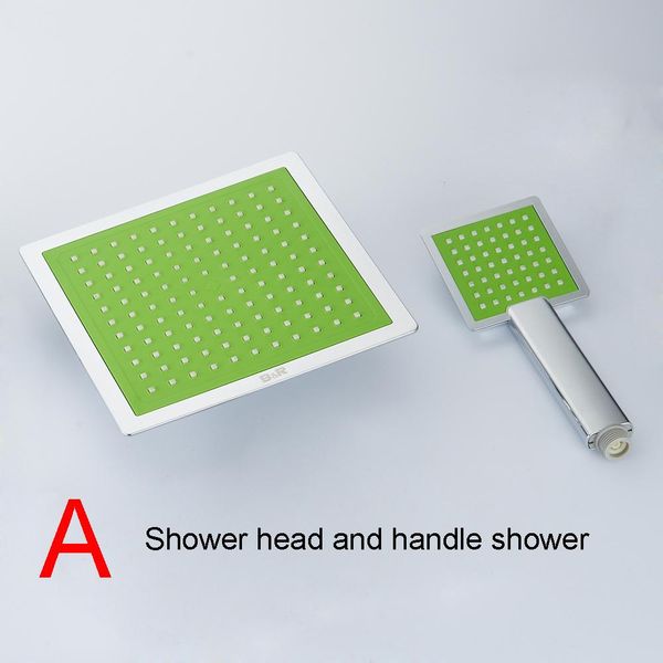 

langyo chrome shower head bathroom abs plastic shower faucet fashion green rainfall shower nozzle with hand wmtyzj bdesybag