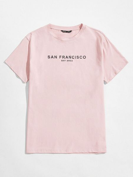 

men letter graphic round neck tee 26wv#, White;black