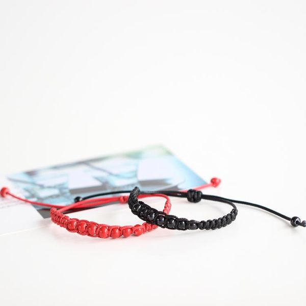 

charm bracelets bangle for women red rope fashion jewelry lovers hand-woven ceramic national style bracelet accessories, Golden;silver