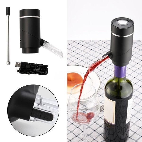 

portable smart electric wine decanter автоматическое красное вино poler aeritor dessanter диспенсер винные инструменты бар аксессуары