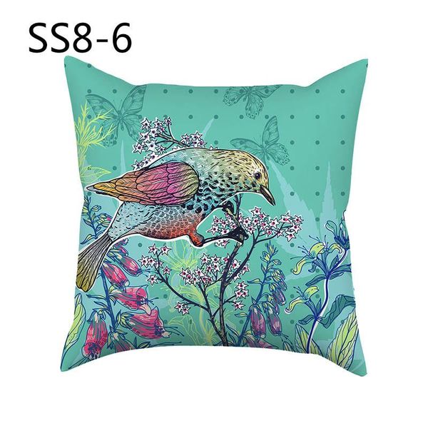 

decorative pillowcase flower birds printed series cushion covers cushions for sofa polyester pillowcover cuscini decorativi wmtmyz