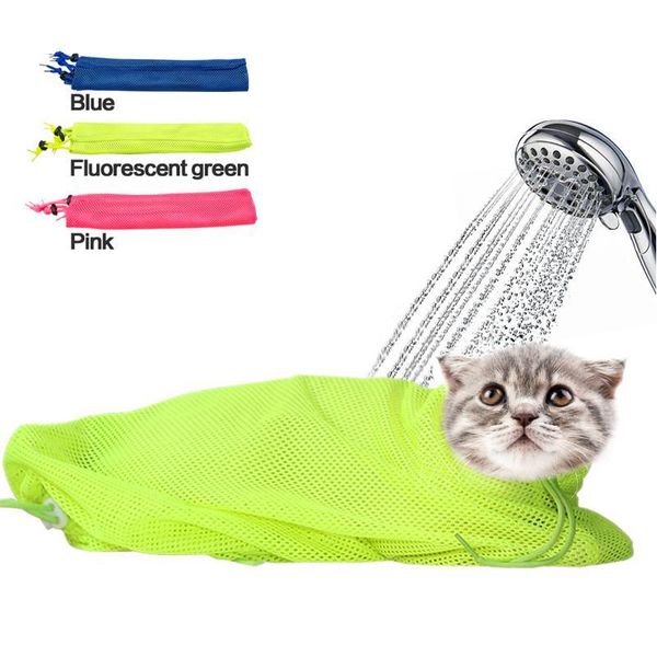

new mesh cat grooming bathing bag no scratching biting restraint for bathing nail trimming injecting sqcyrl