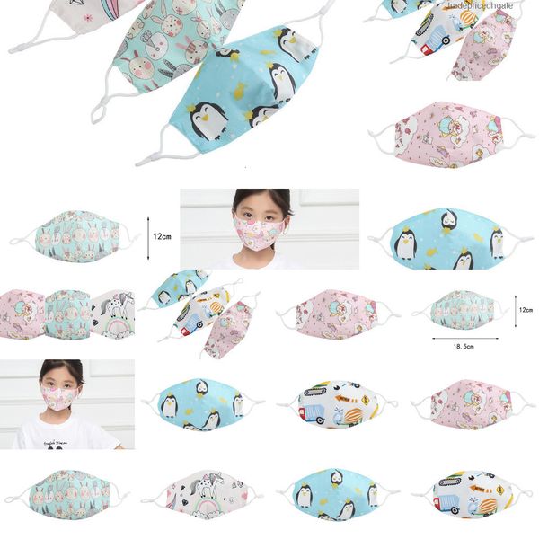 

cartoon face kids dust unicorn printed animal mask washable mouth masks reusable s816 ycw7