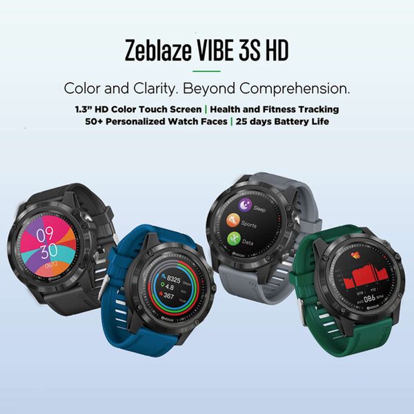 

zeblaze-3s men's and women's smart watch, sports, high definition color touch screen, blood prsure control, fitnsbgt