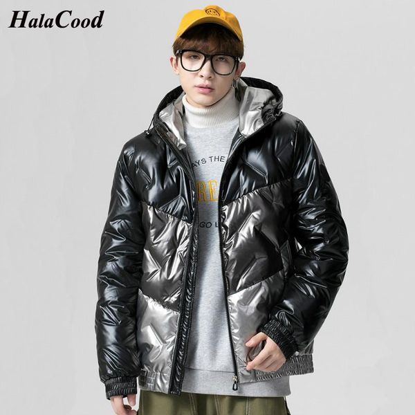 

men's down & parkas halacood 2021 white duck jacket men streetwear cargo mens thin warm coat winter windbreaker, Black