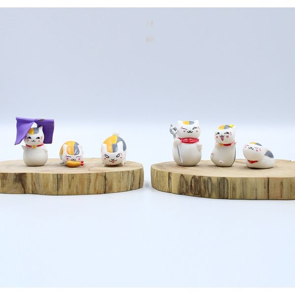 

6pcs natsume friends cat action figure toys cute cat teacher animal model figure toys for kids kawaii animal model doll f sqcyhi