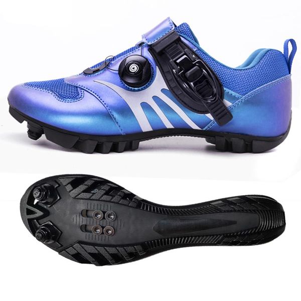 

cycling footwear mtb shoes sneakers men professional mountain bike luminous road bicycle ultralight fashion, Black