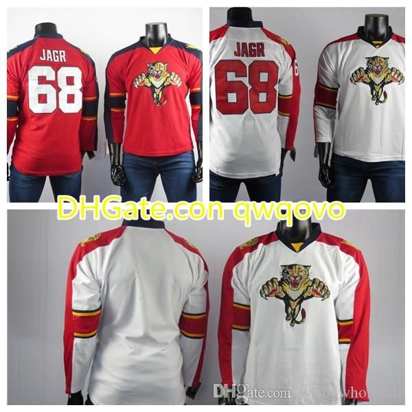 

florida panthers jerseys the player of 68 jaromir jagr jersey embroidered mens white red blank ice hockey jerseys stitched, Black;red