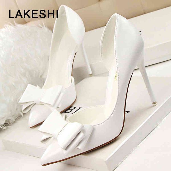 

shoes lakeshi dress sapatos de salto alto femininos, ponteiros com laÃ§o borboleta, para casamento, noivas, rosa e branco dh2b, Black