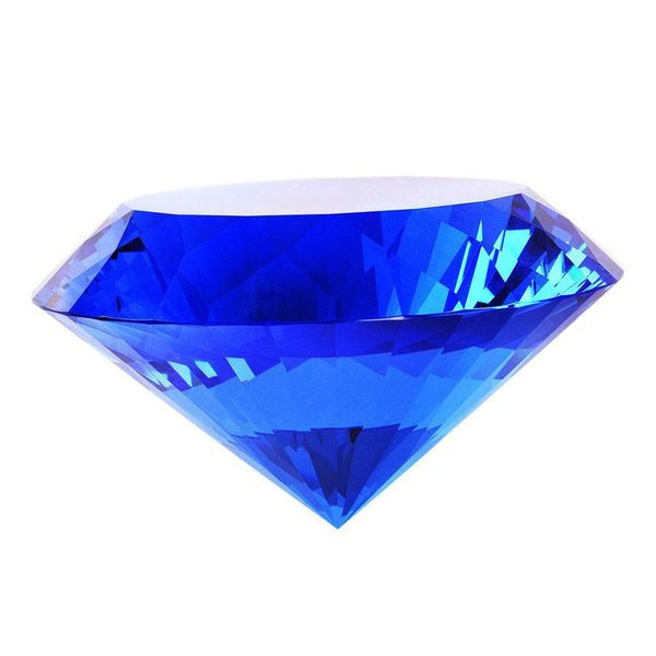 

blue crystal imitation diamond pizza paper huge crystal diamond jewelry decorative gift 100mm desk oornament h bbydwg