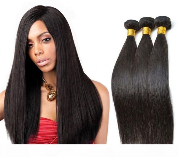 

unprocessed silky straight wave virgin brazilian hair weave, raw human hair weft with natural color, 80g bundle &3 bundle one lot, Black