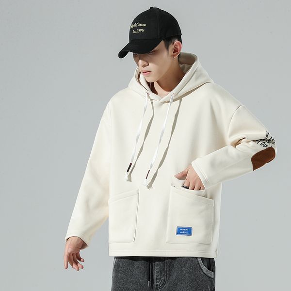 

2021 new casual men's classic hip hop hoodies sweatshirts streetwear one piece brand black white clothes h9p1