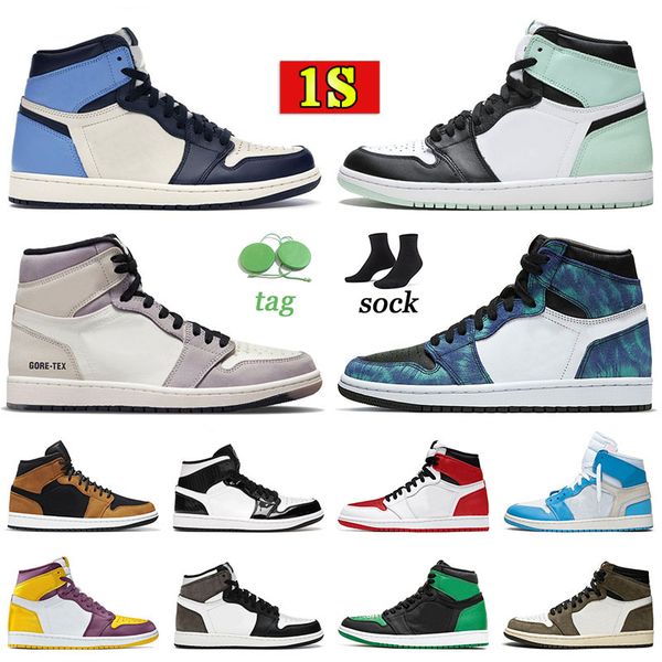 

2022 high og jumpman 1 1s mens womens basketball shoes big size us13 obsidian nrg igloo heritage unc chicago black grey toe wheat stage haze